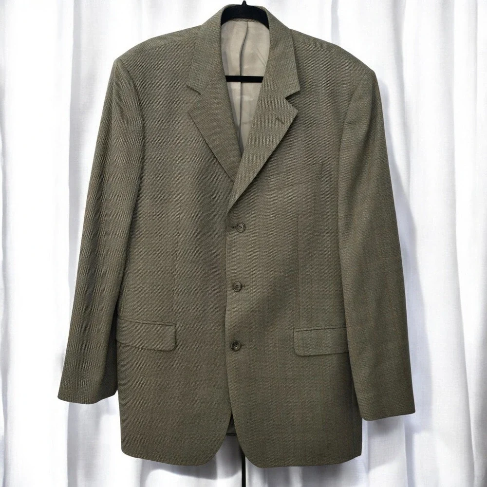 Lord West Blazer Teskid Fabric Made in Israel Plaid Brown Sport Coat Men 40-42‎